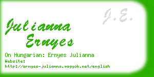 julianna ernyes business card